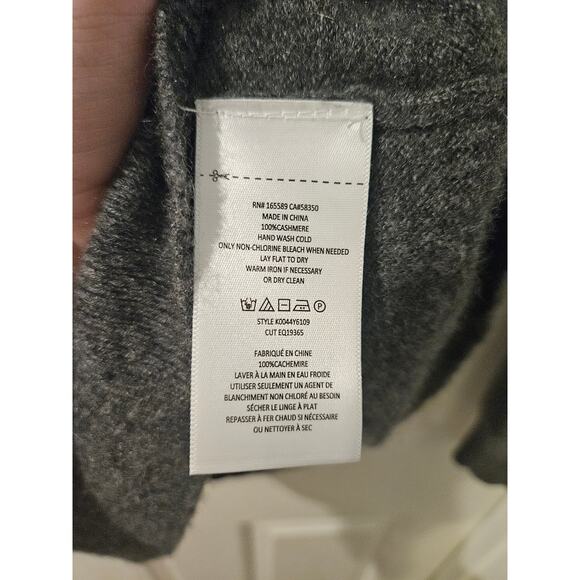 Equipment Mathilde 100% Cashmere Turtleneck Sweater Heather Gray Womens Large - Picture 4 of 6